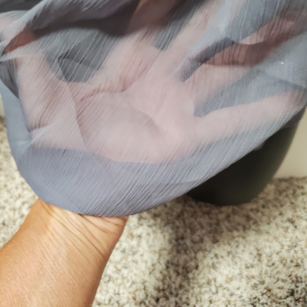 New York & Company Sleeveless Ruched Chiffon Top - Picture 9 of 13